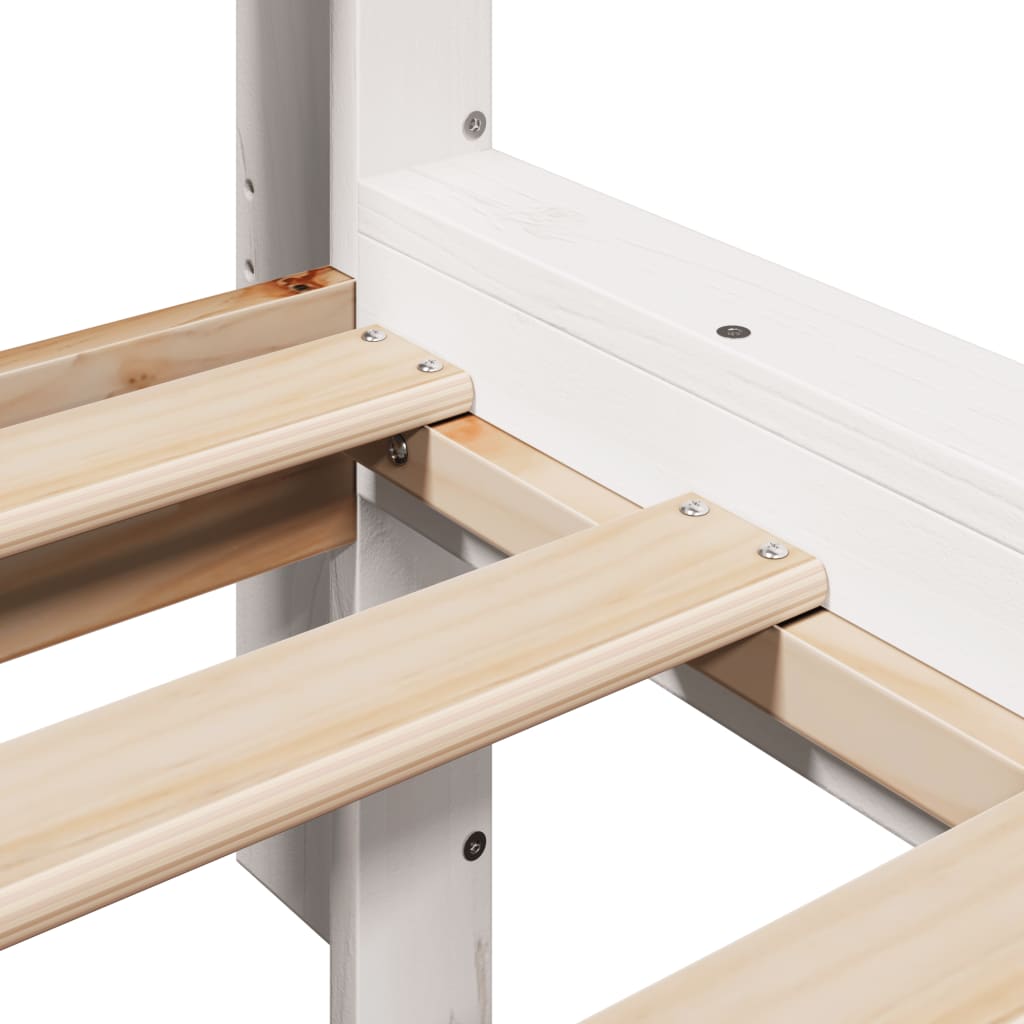 Bed Frame without Mattress White 140x200 cm Solid Wood Pine