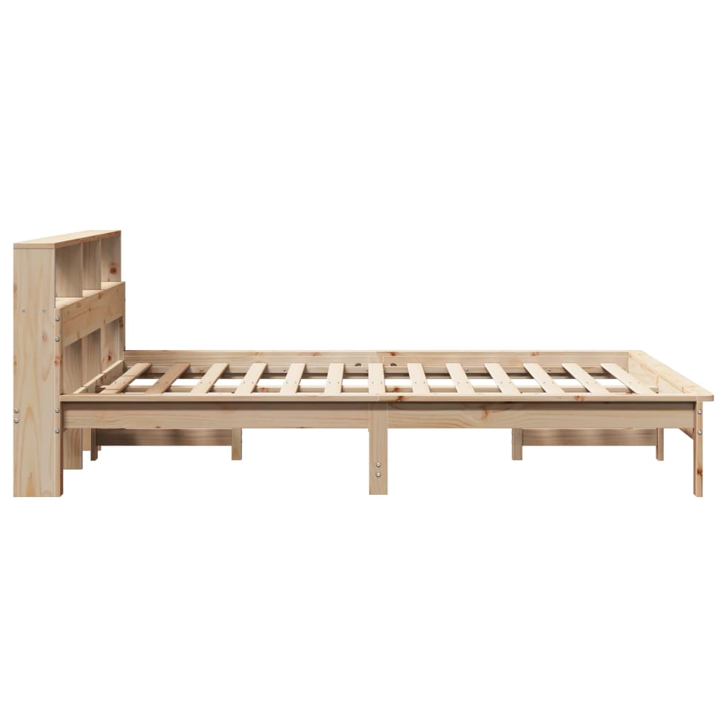 Bed Frame without Mattress 140x190 cm Solid Wood Pine