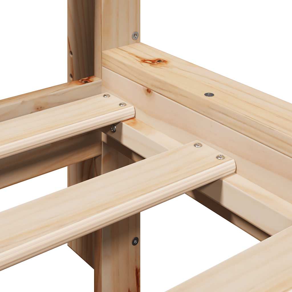 Bookcase Bed without Mattress 75x190 cm Small Single Solid Wood Pine