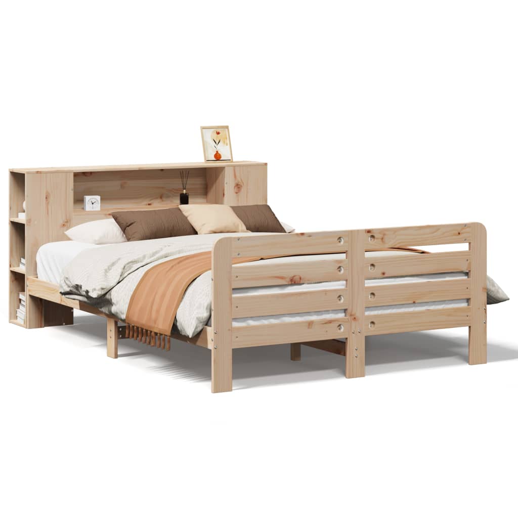 Bed Frame without Mattress 120x190 cm Small Double Solid Wood Pine