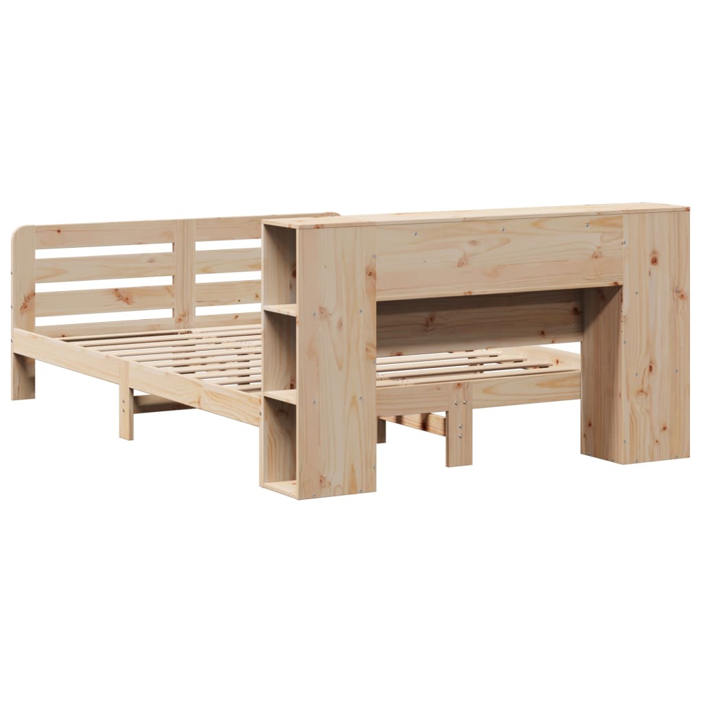 Bed Frame without Mattress 120x190 cm Small Double Solid Wood Pine