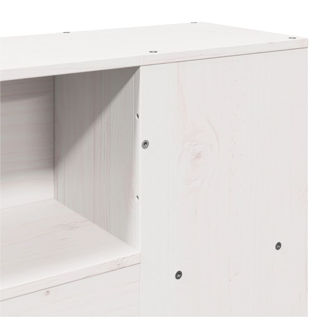 Bed Frame without Mattress White 140x190 cm Solid Wood Pine
