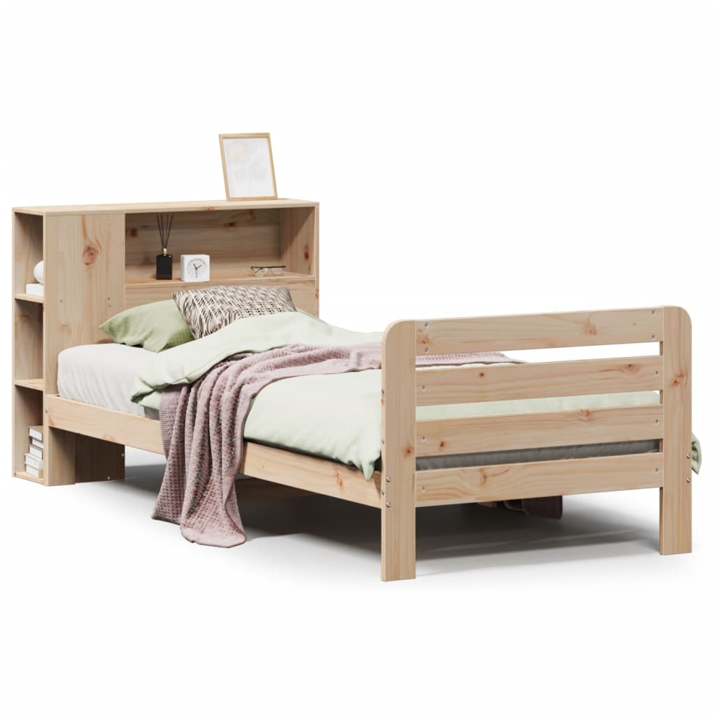 Bed Frame without Mattress 90x200 cm Solid Wood Pine