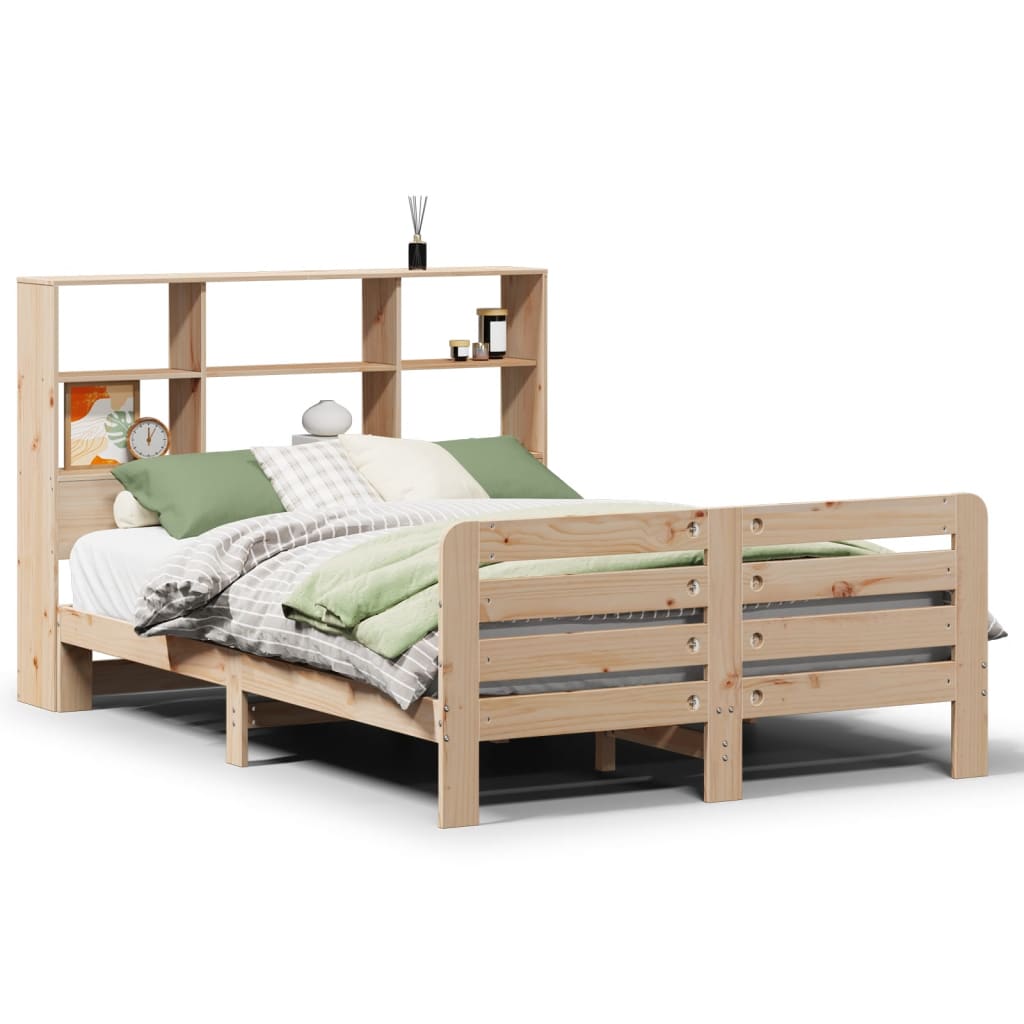 Bed Frame without Mattress 140x200 cm Solid Wood Pine