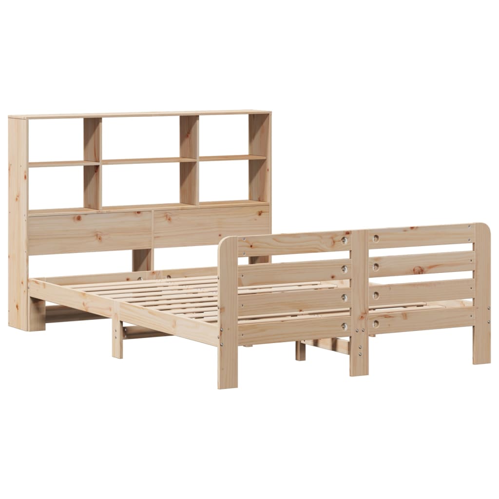 Bed Frame without Mattress 140x200 cm Solid Wood Pine