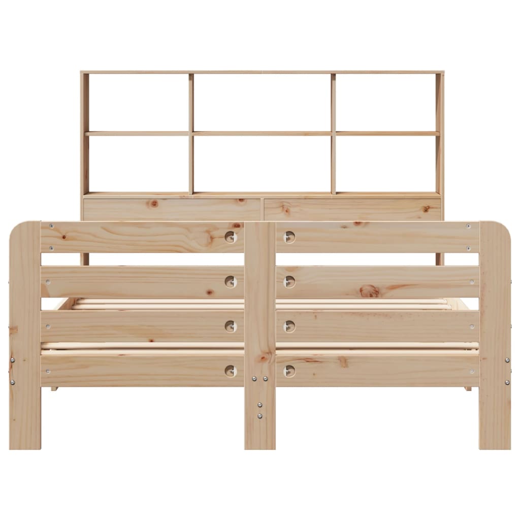 Bed Frame without Mattress 140x200 cm Solid Wood Pine