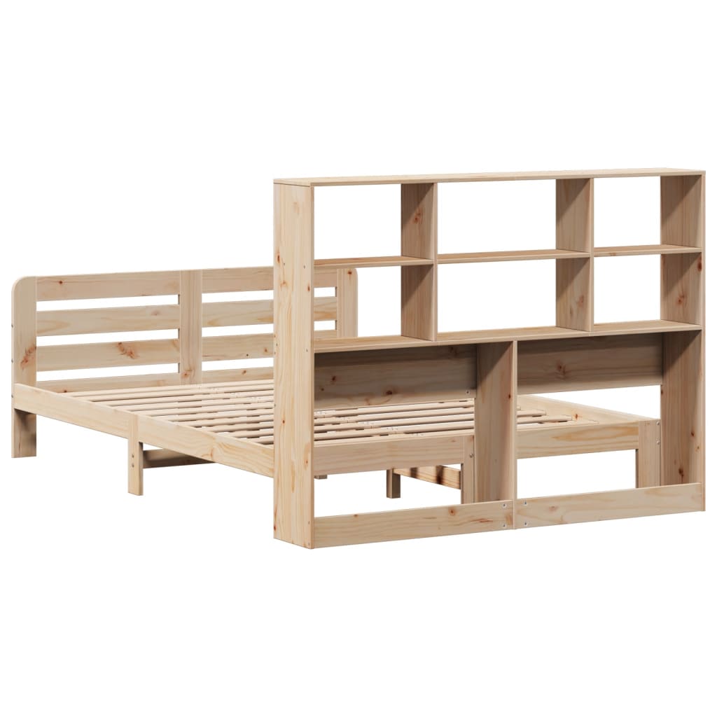 Bed Frame without Mattress 140x200 cm Solid Wood Pine