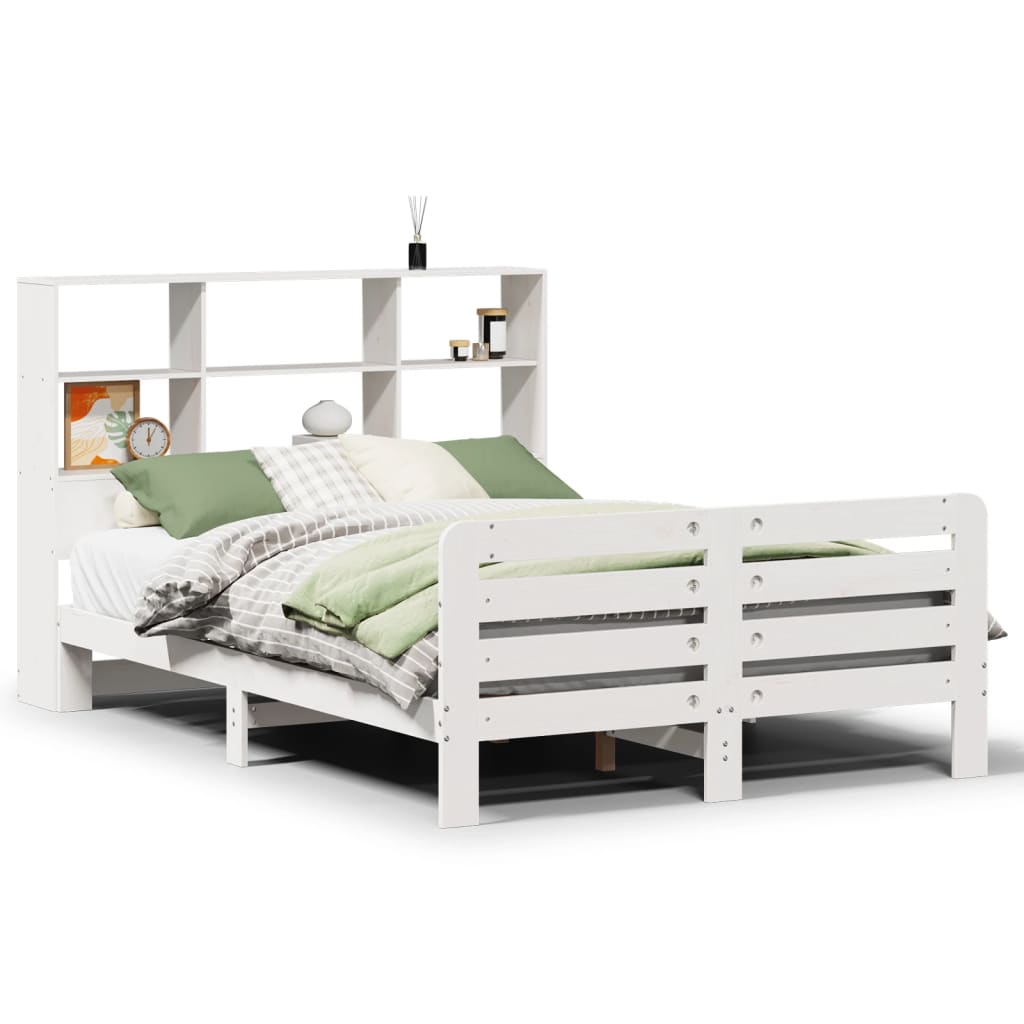 Bed Frame without Mattress White 120x190 cm Small Double Solid Wood Pine