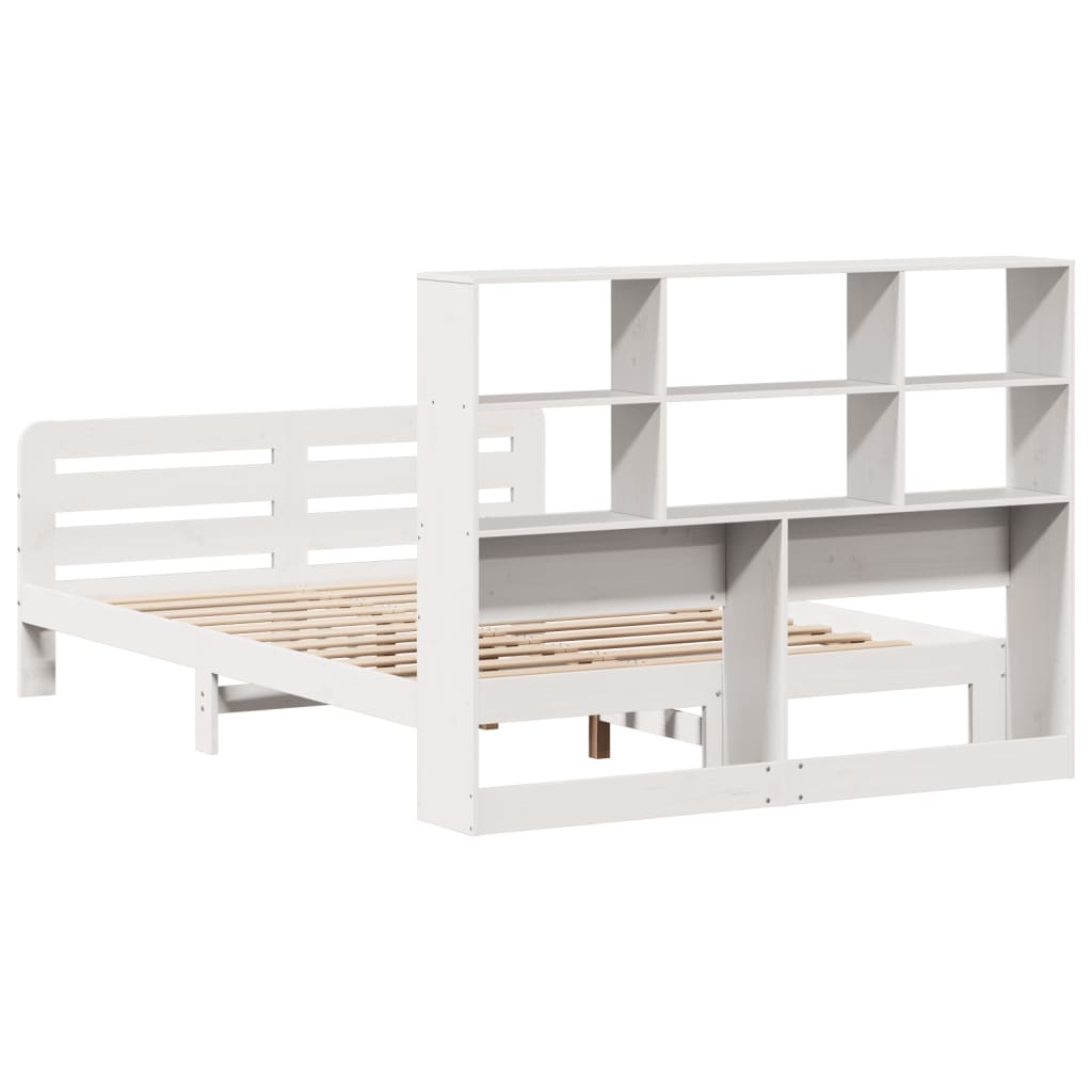 Bed Frame without Mattress White 120x190 cm Small Double Solid Wood Pine