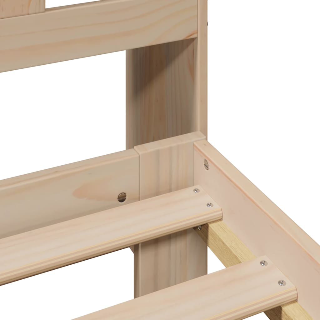 Bookcase Bed without Mattress 180x200 cm Super King Solid Wood Pine