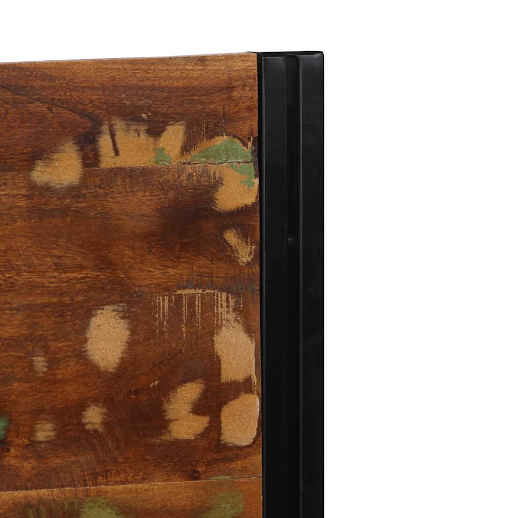 Headboard 140 cm Solid Wood Reclaimed and Iron