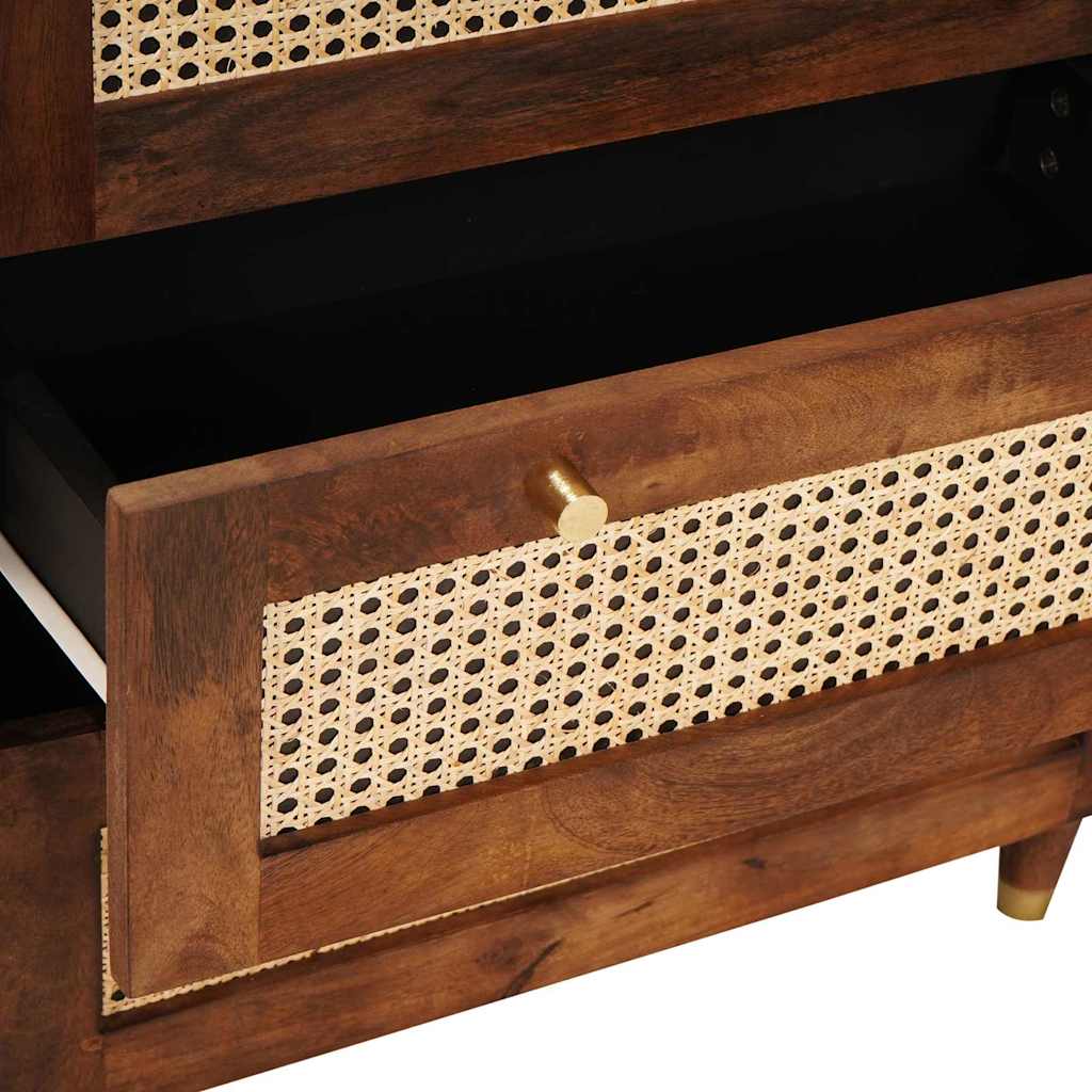 Sideboards 2 pcs Brown 60 x 33.5 x 75 cm Solid Mango wood