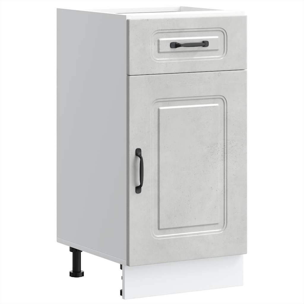 Kitchen Base Cabinet Kalmar Concrete Grey Engineered Wood