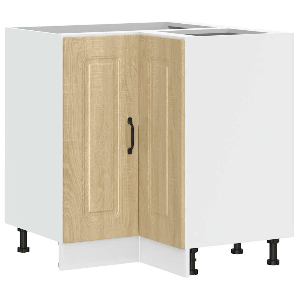 Kitchen Corner Base Cabinet Kalmar Sonoma Oak Engineered Wood