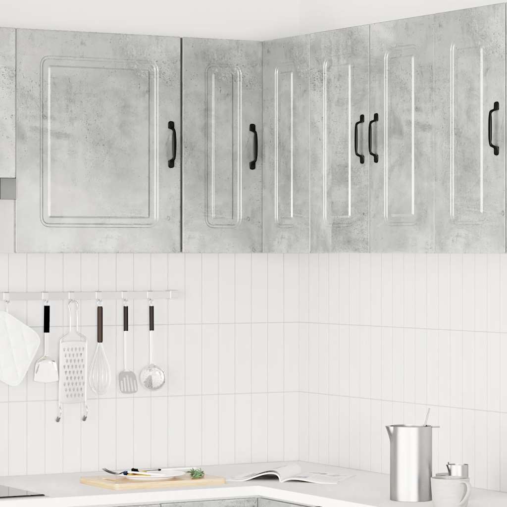 Kitchen Wall Corner Cabinet Kalmar Concrete Grey Engineered Wood