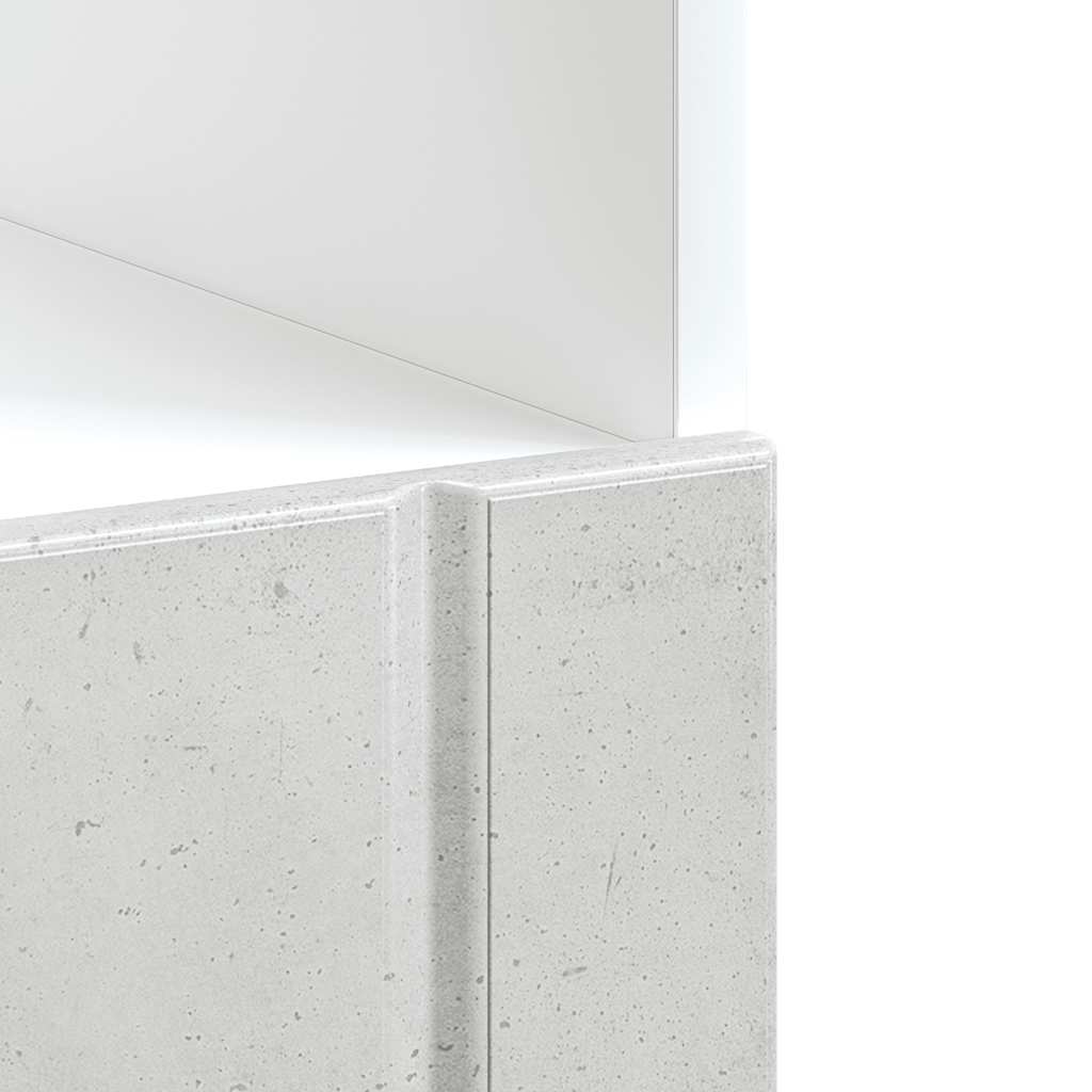 Oven Cabinet Lucca Concrete Grey Engineered Wood