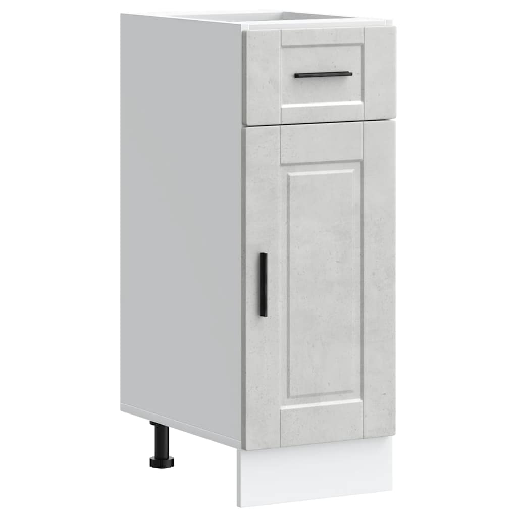 Kitchen Base Cabinet Porto Concrete Grey Engineered Wood