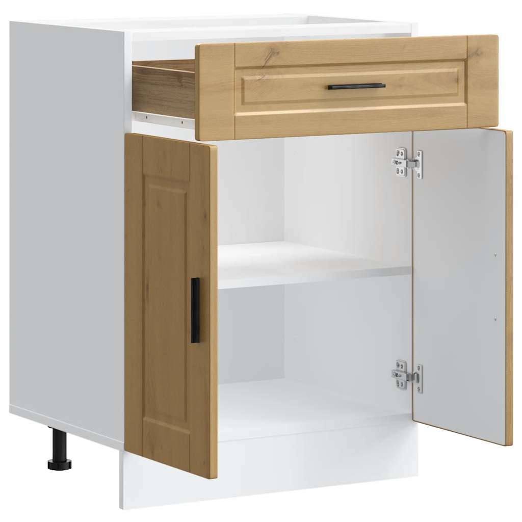 Kitchen Base Cabinet Porto Artisan Oak Engineered Wood