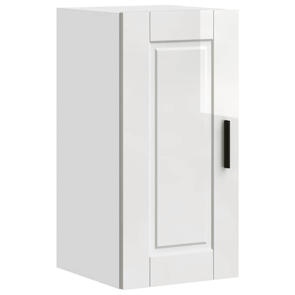 Kitchen Wall Cabinet Porto High Gloss White Engineered Wood