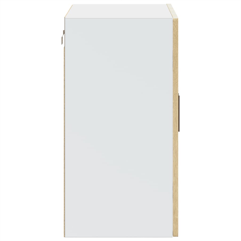 Kitchen Wall Cabinet with Glass Door Porto Sonoma Oak