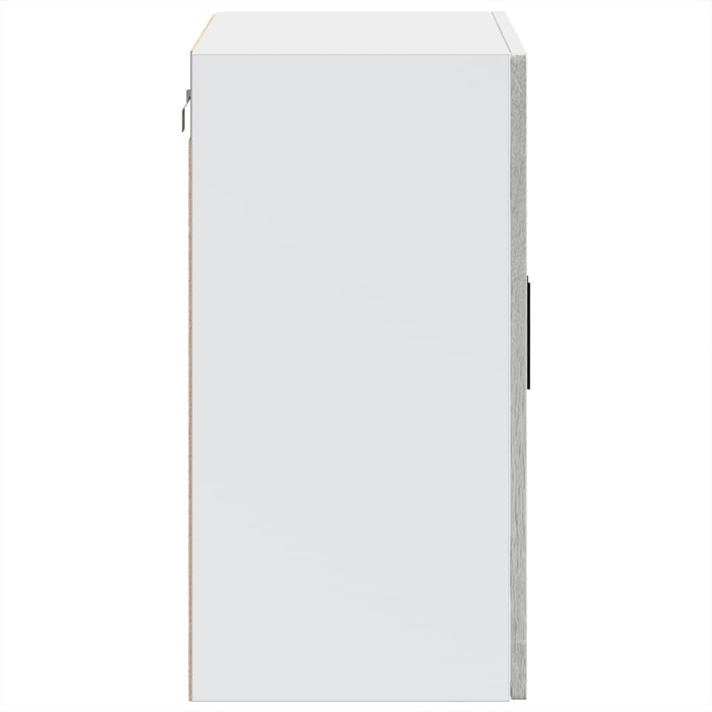 Kitchen Wall Cabinet with Glass Door Porto Grey Sonoma
