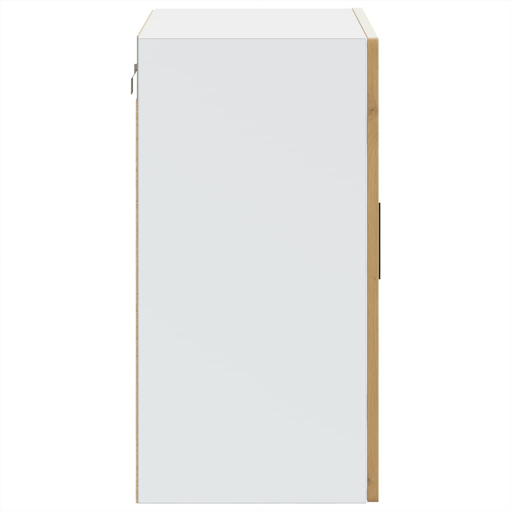 Kitchen Wall Cabinet with Glass Door Porto Artisan Oak