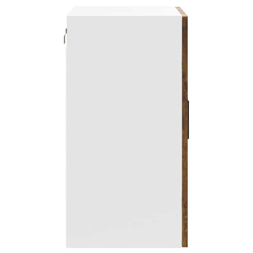 Kitchen Wall Cabinet with Glass Door Porto Smoked Oak