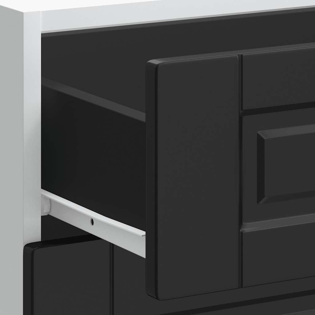 Kitchen Base Cabinet Porto Black Engineered Wood