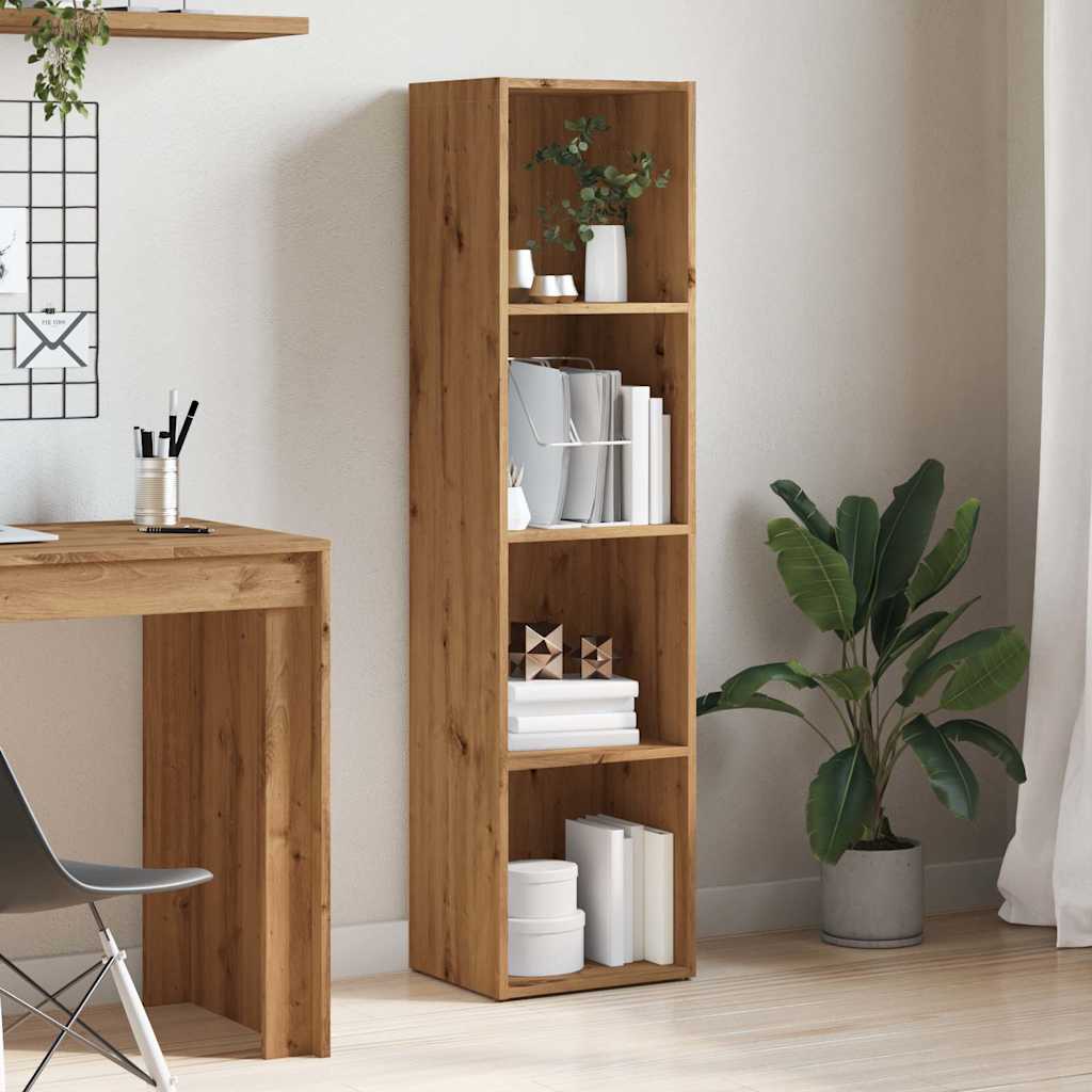 Book Cabinet Artisan Oak 36x30x143 cm Engineered Wood