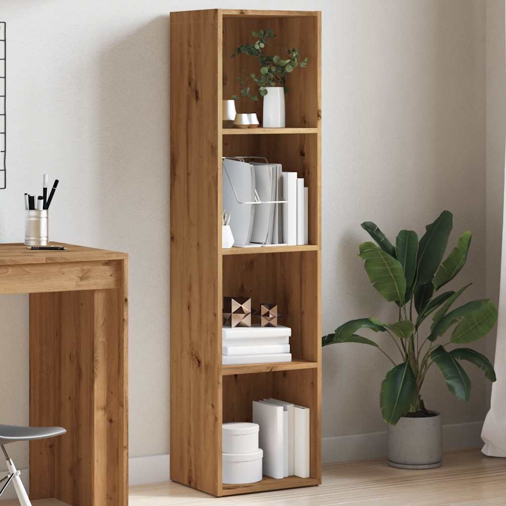 Book Cabinet Artisan Oak 36x30x143 cm Engineered Wood