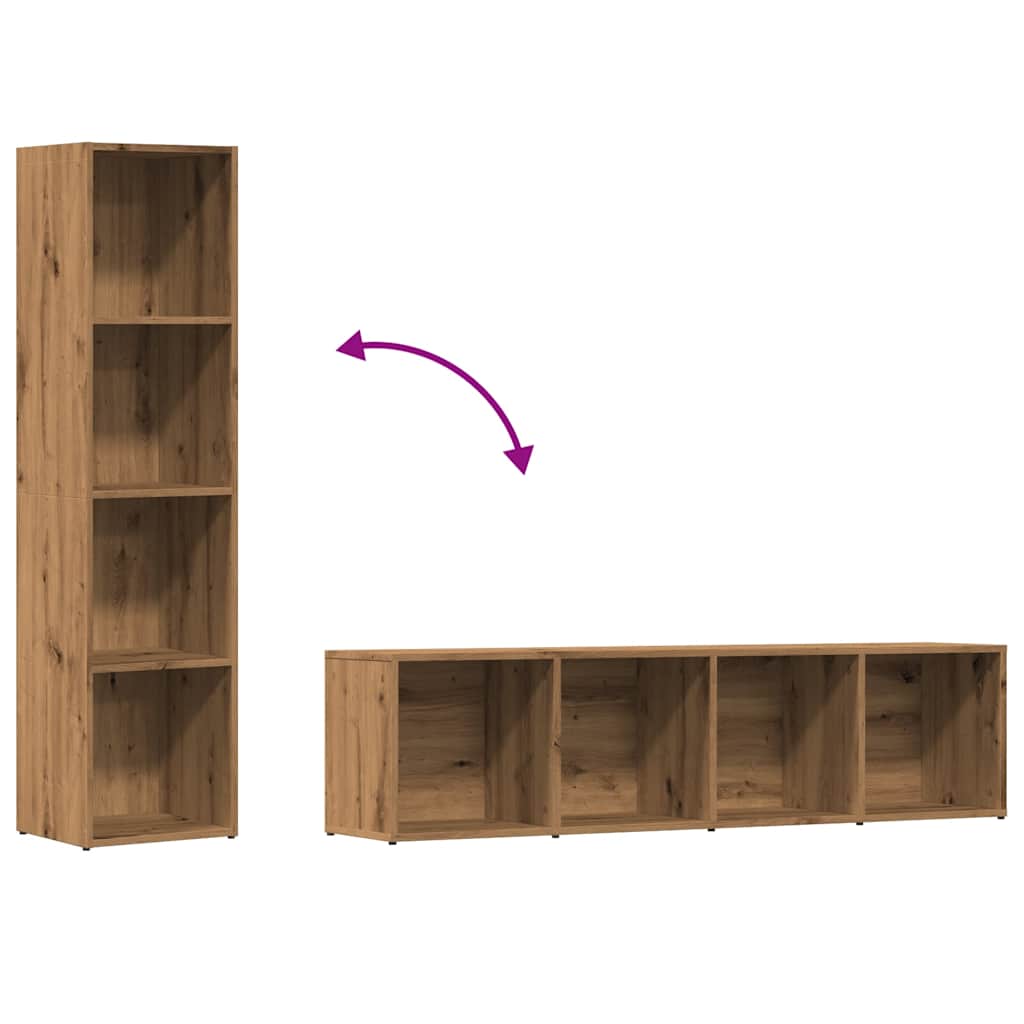 Book Cabinet Artisan Oak 36x30x143 cm Engineered Wood