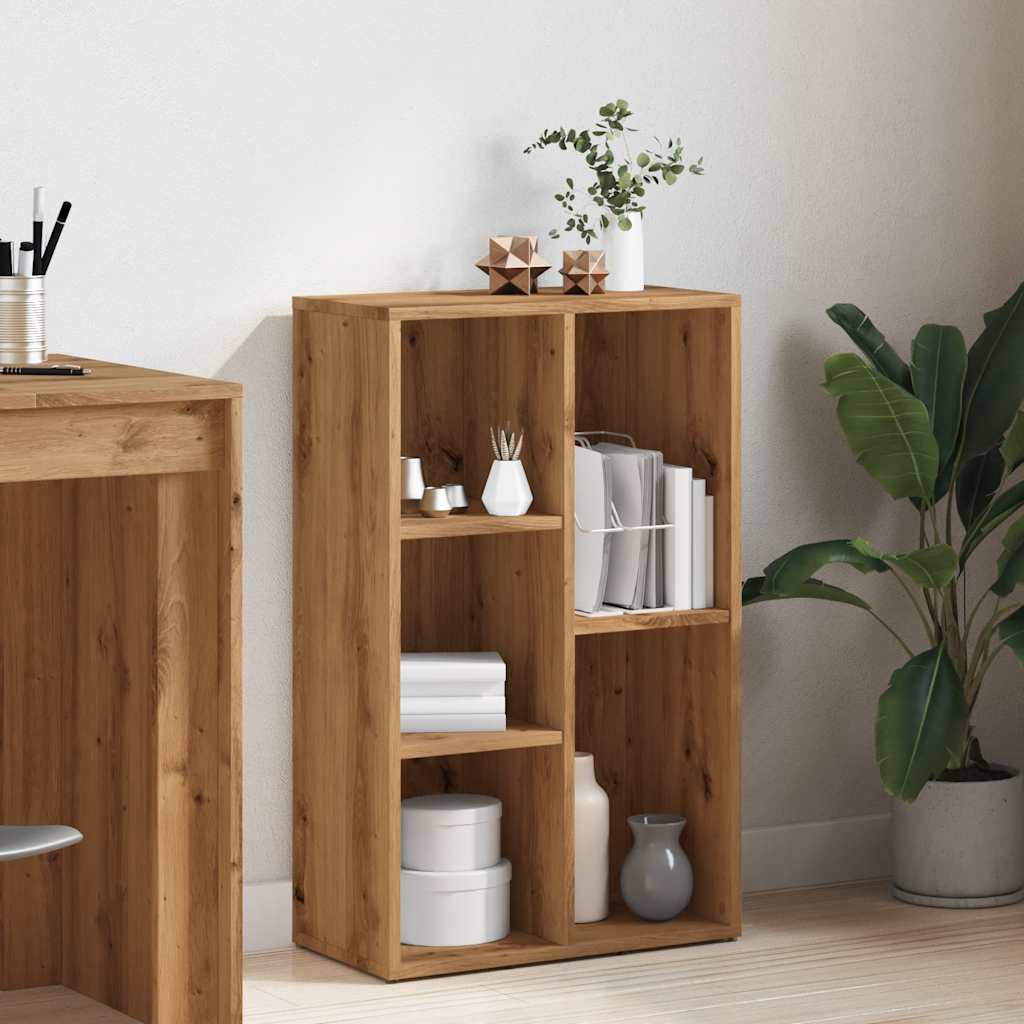 Book Cabinet Artisan Oak 50x25x80 cm Engineered Wood