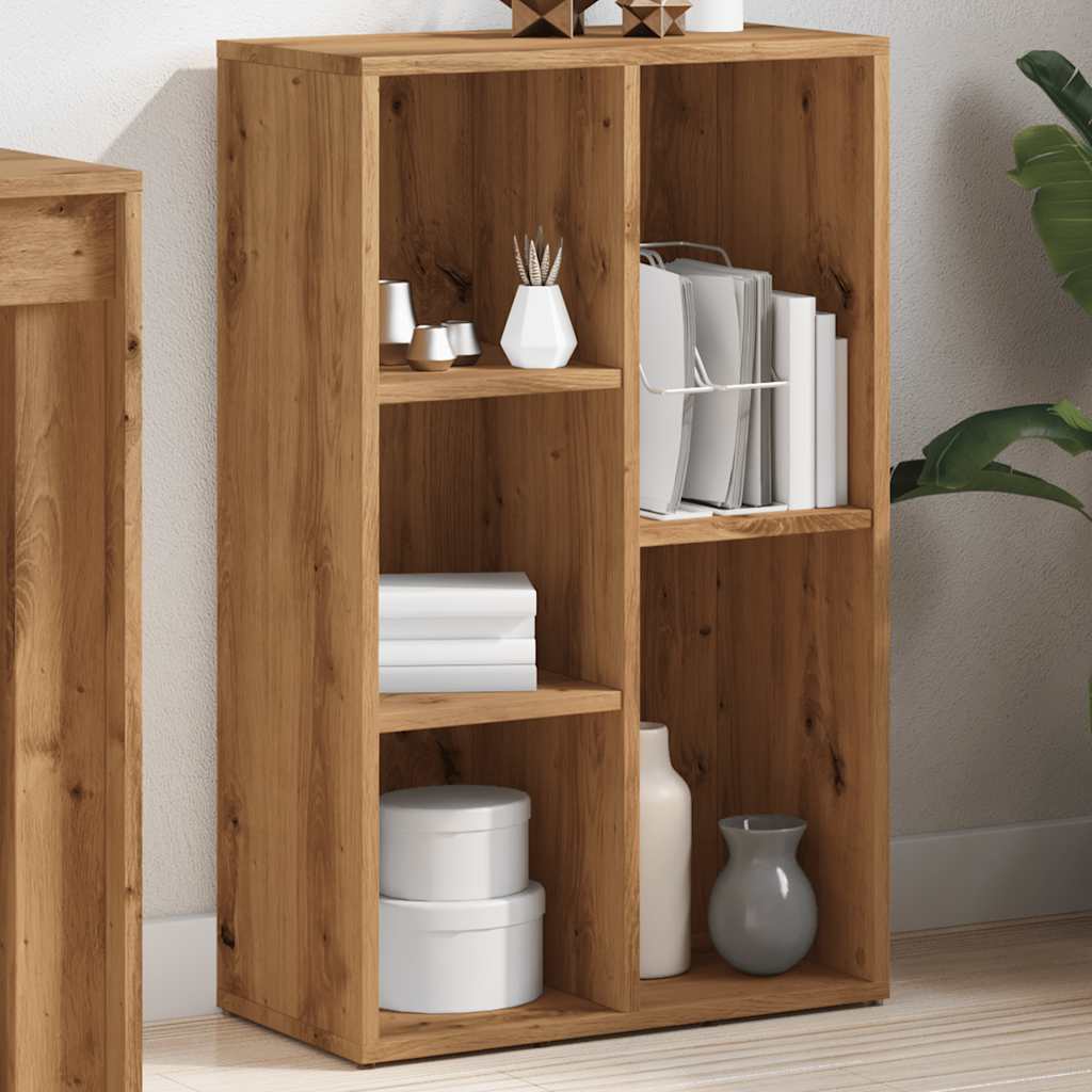Book Cabinet Artisan Oak 50x25x80 cm Engineered Wood