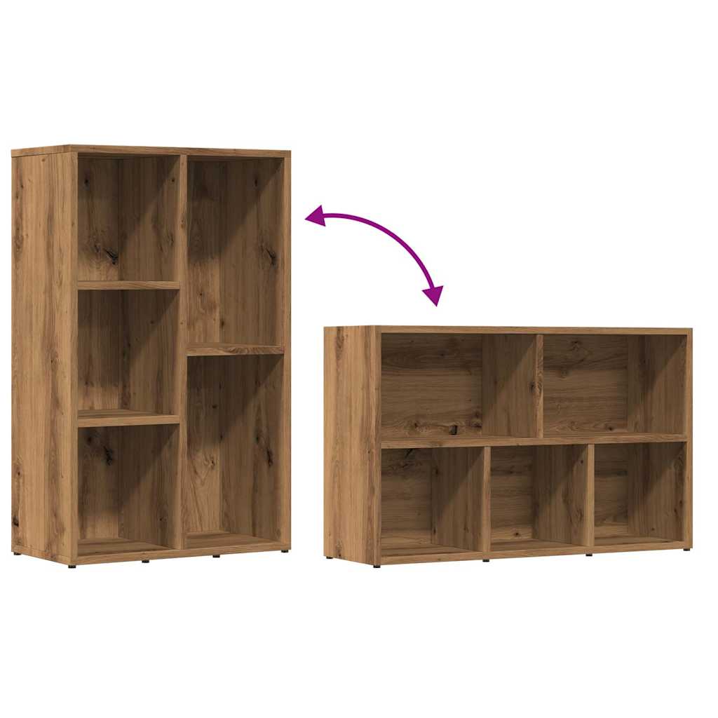 Book Cabinet Artisan Oak 50x25x80 cm Engineered Wood