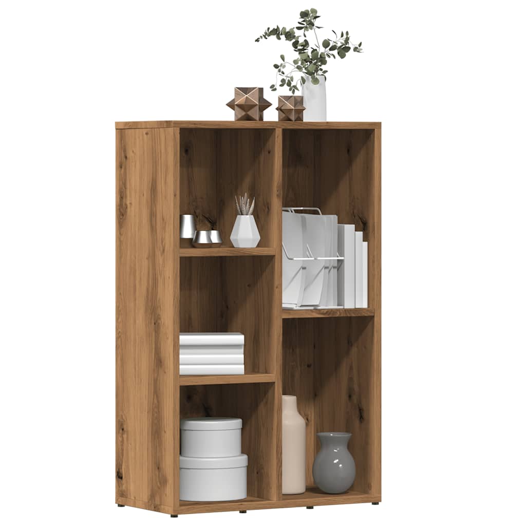 Book Cabinet Artisan Oak 50x25x80 cm Engineered Wood