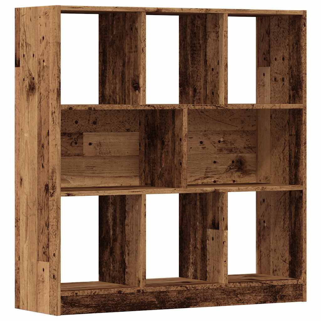 Modern Wooden Open Bookcase Book Storage Cabinet Unit With 8 Compartments Wood
