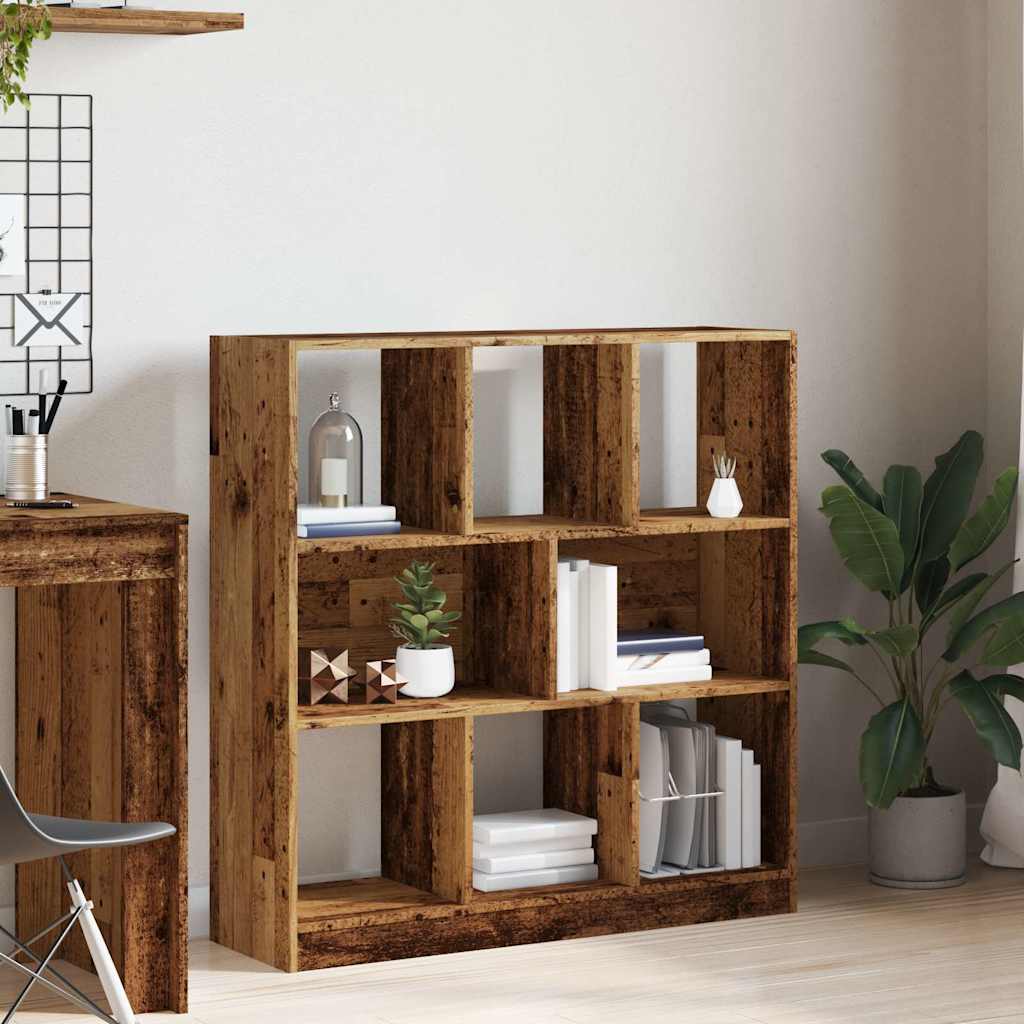 Modern Wooden Open Bookcase Book Storage Cabinet Unit With 8 Compartments Wood