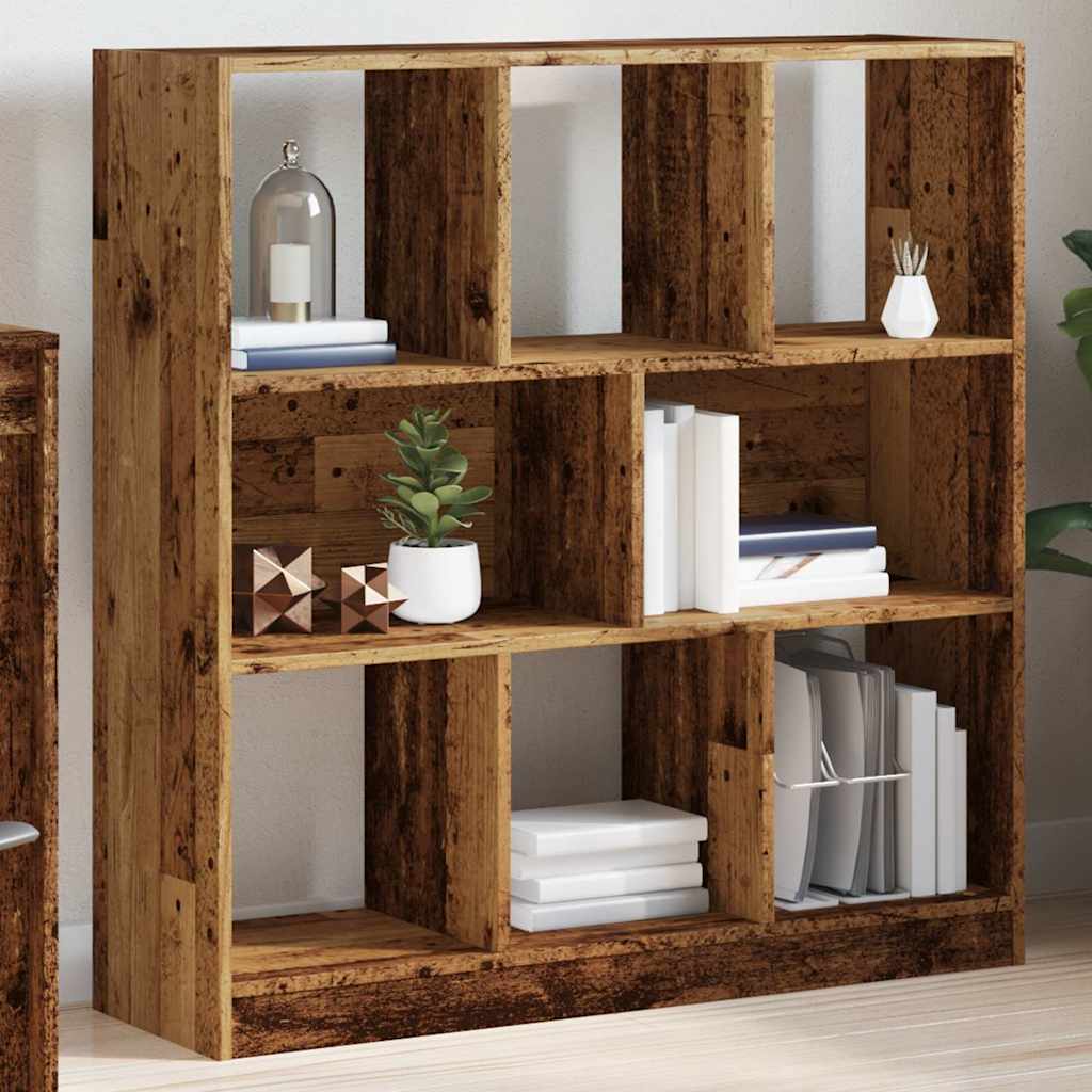 Modern Wooden Open Bookcase Book Storage Cabinet Unit With 8 Compartments Wood