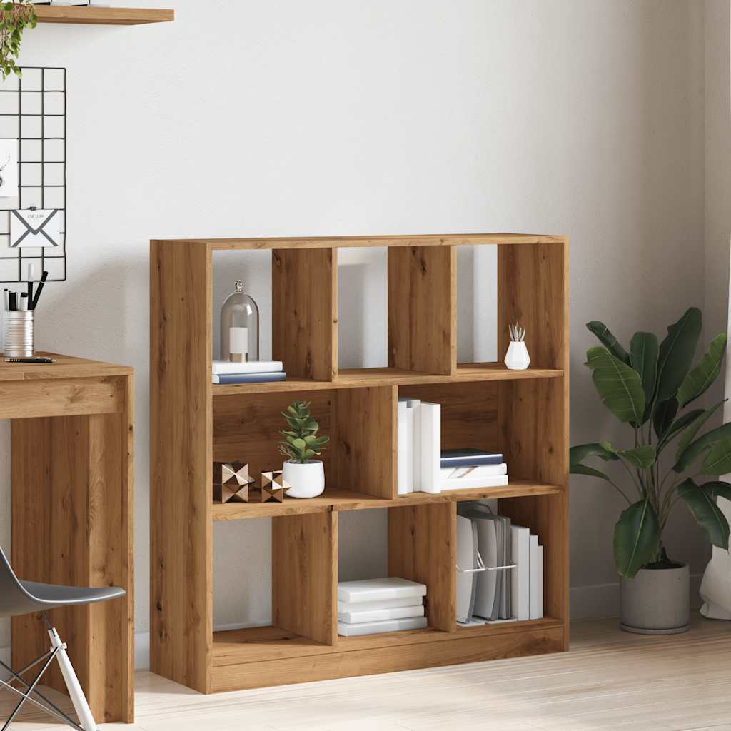Modern Wooden Open Bookcase Book Storage Cabinet Unit With 8 Compartments Wood