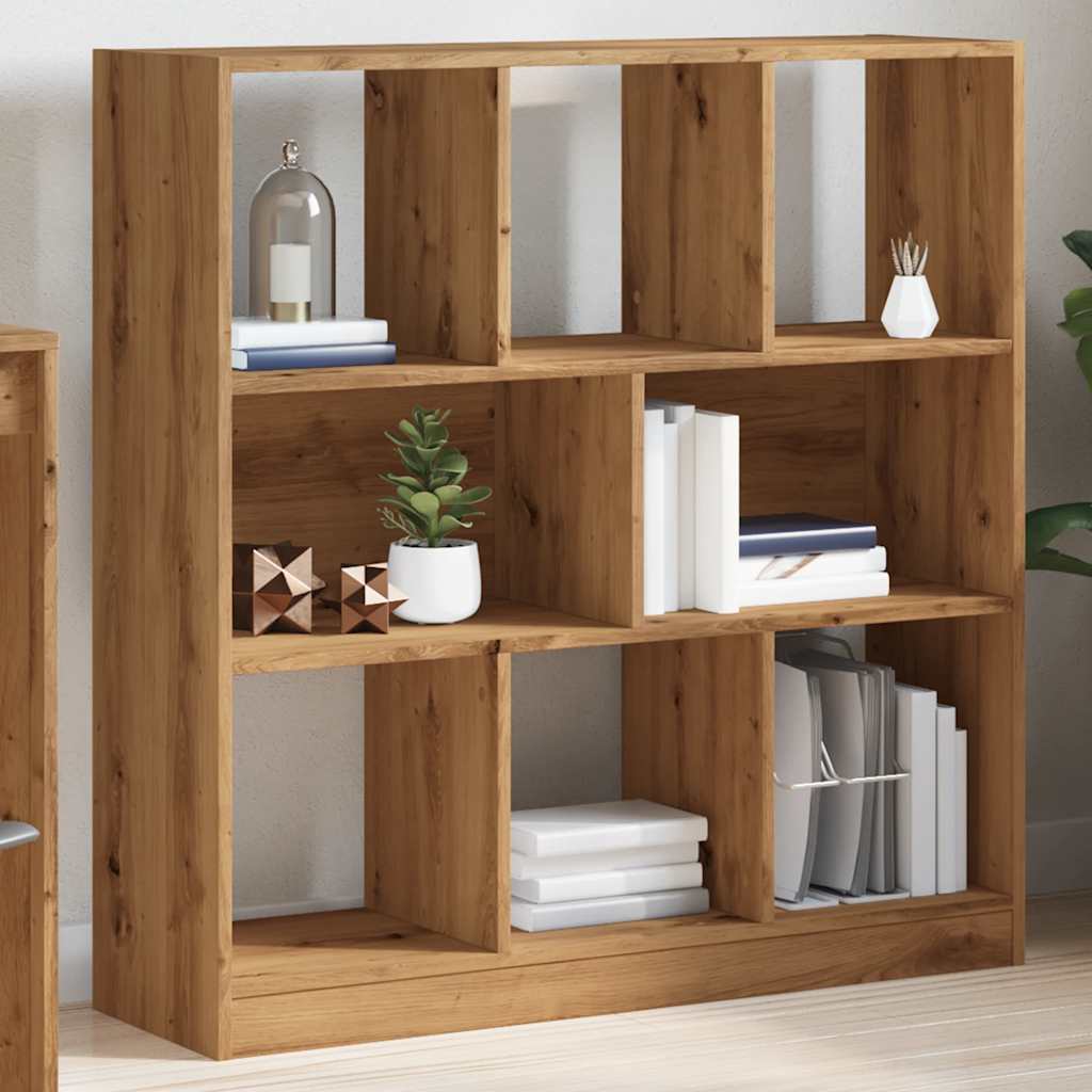 Modern Wooden Open Bookcase Book Storage Cabinet Unit With 8 Compartments Wood