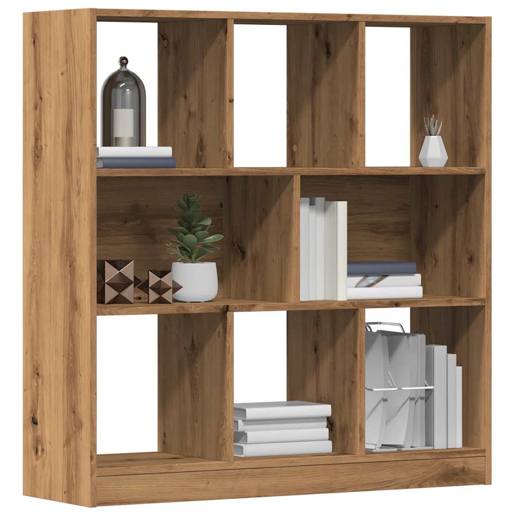 Modern Wooden Open Bookcase Book Storage Cabinet Unit With 8 Compartments Wood