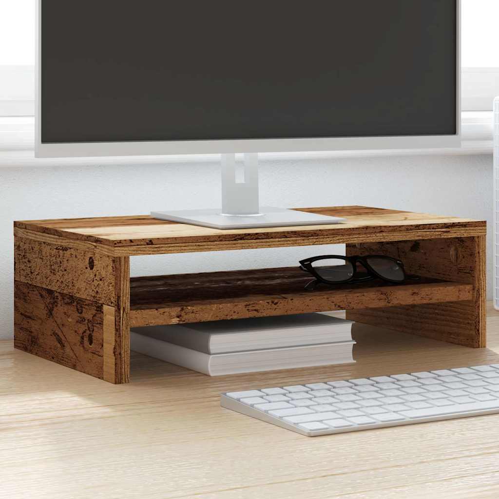 Monitor Stand Old Wood 42x24x13 cm Engineered Wood