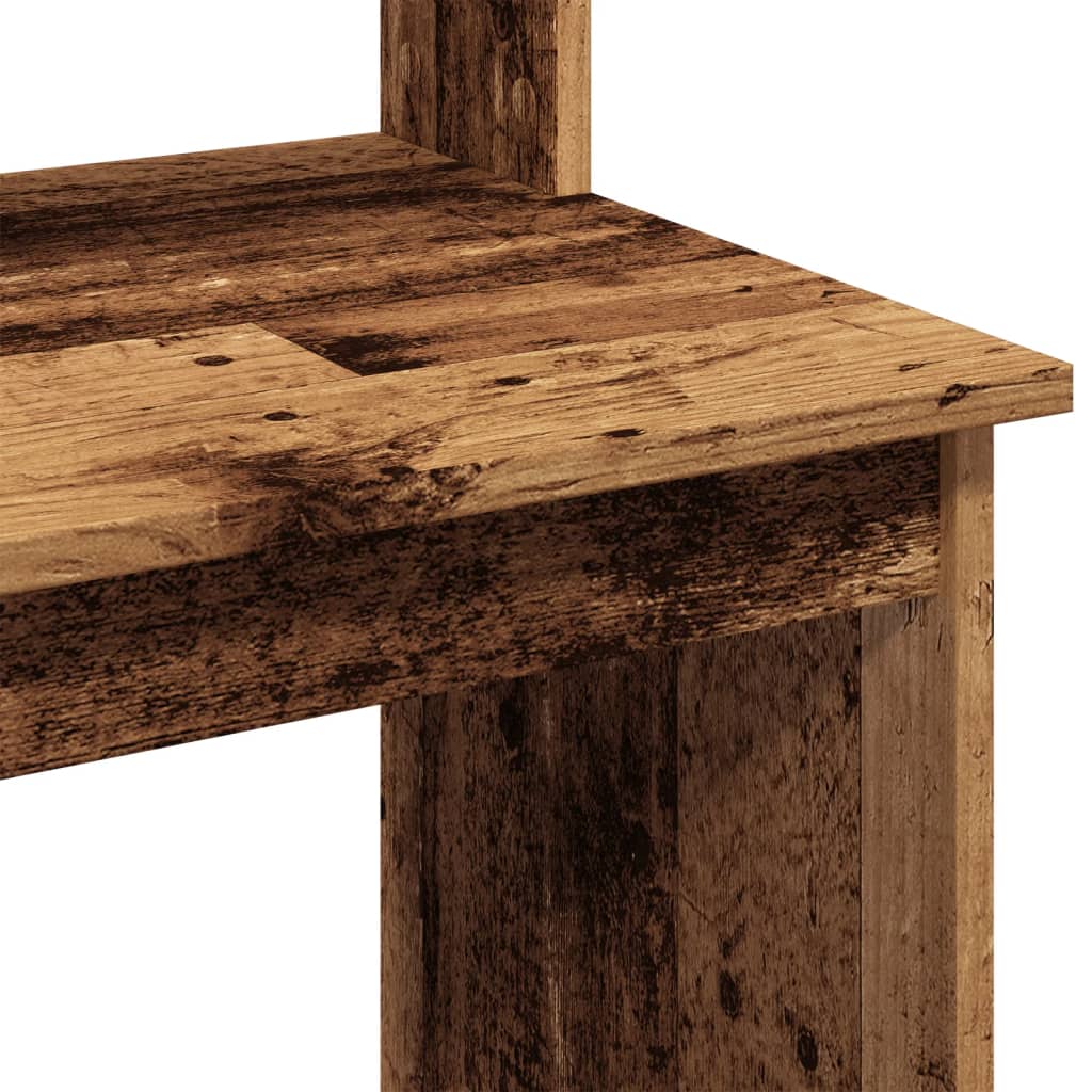 Modern Wooden Office Gaming Computer Desk Table With Open Storage Shelves