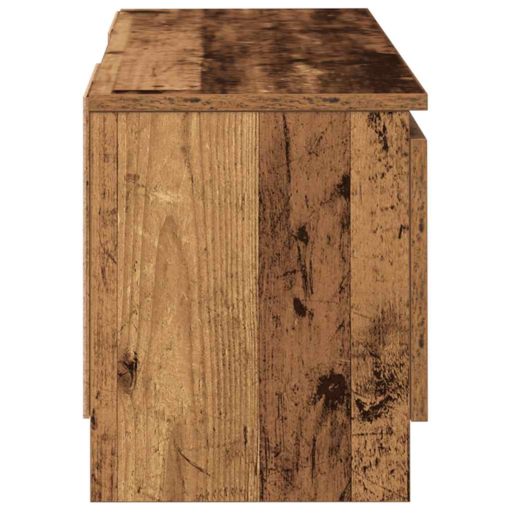 Modern Wooden TV Tele Media Stand Unit Cabinet With 2 Doors & Storage Shelf
