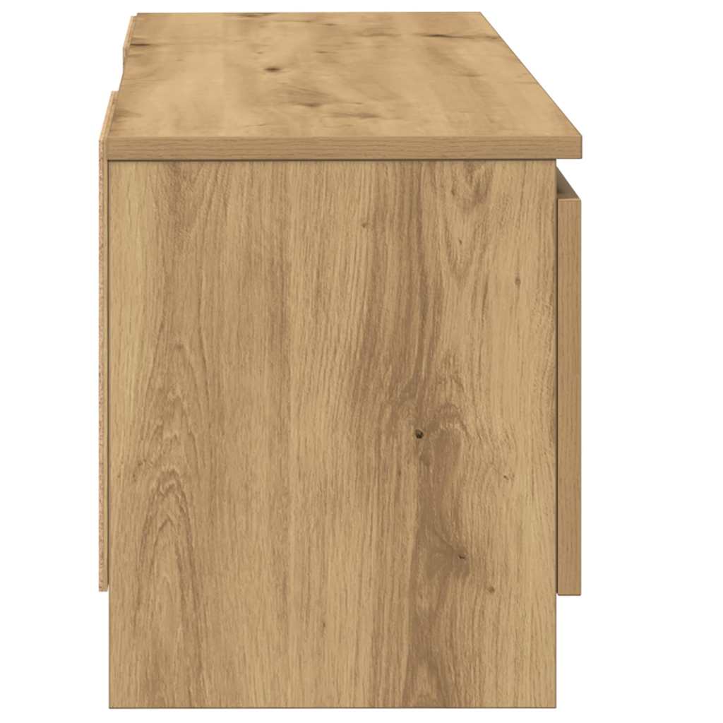 Modern Wooden TV Tele Media Stand Unit Cabinet With 2 Doors & Storage Shelf