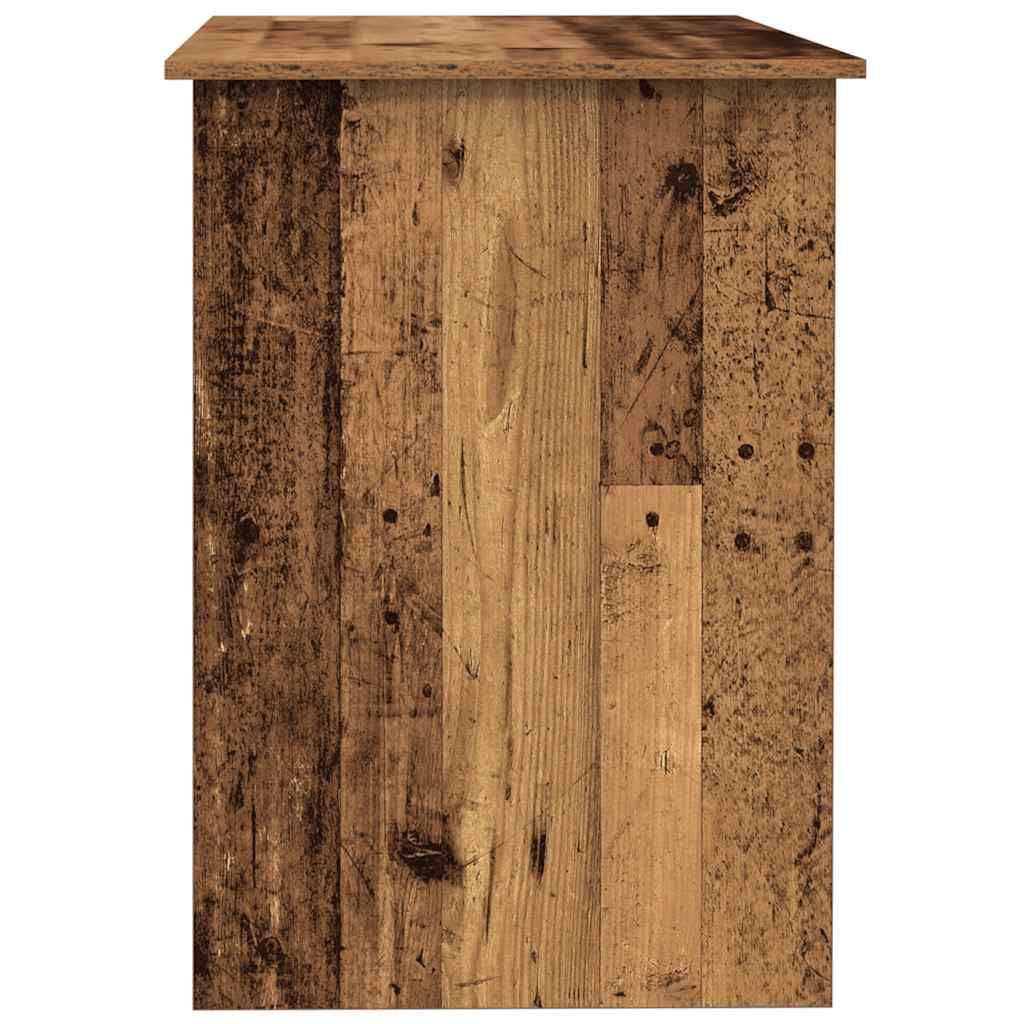 Modern Wooden Home Office Computer Desk Table With Open Storage Compartments