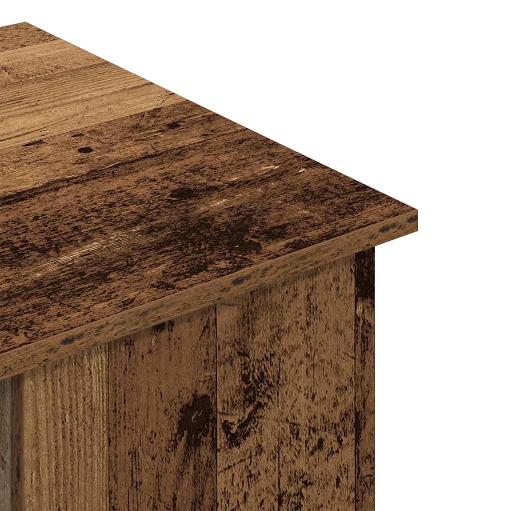 Modern Wooden Home Office Computer Desk Table With Open Storage Compartments