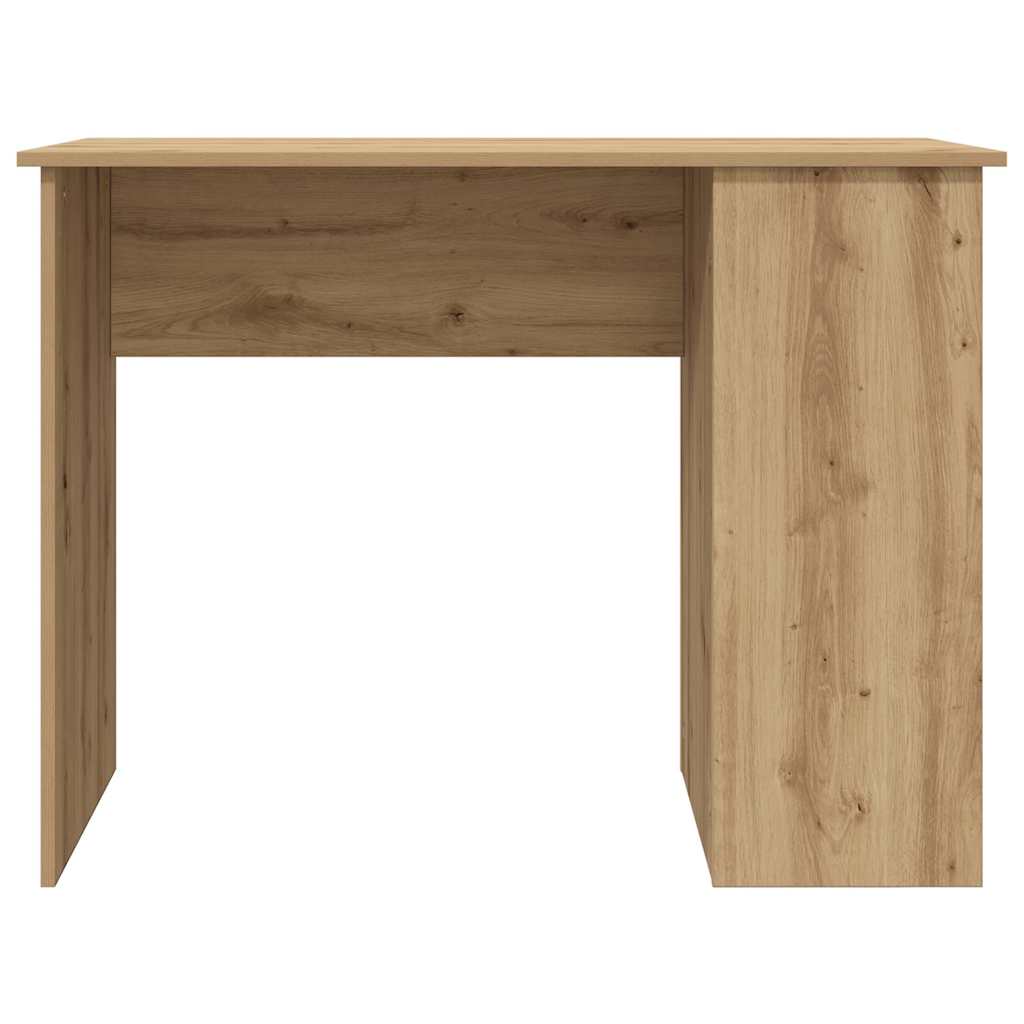 Modern Wooden Home Office Computer Desk Table With Open Storage Compartments