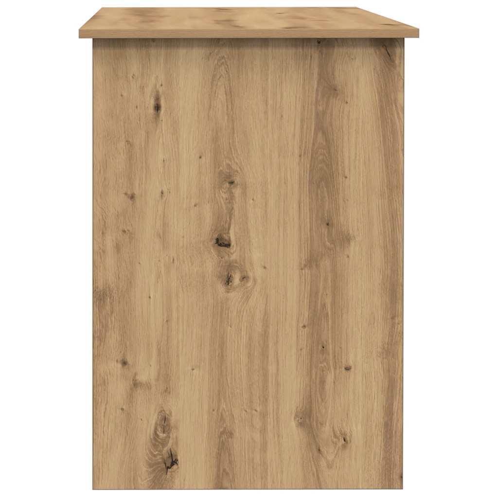 Modern Wooden Home Office Computer Desk Table With Open Storage Compartments