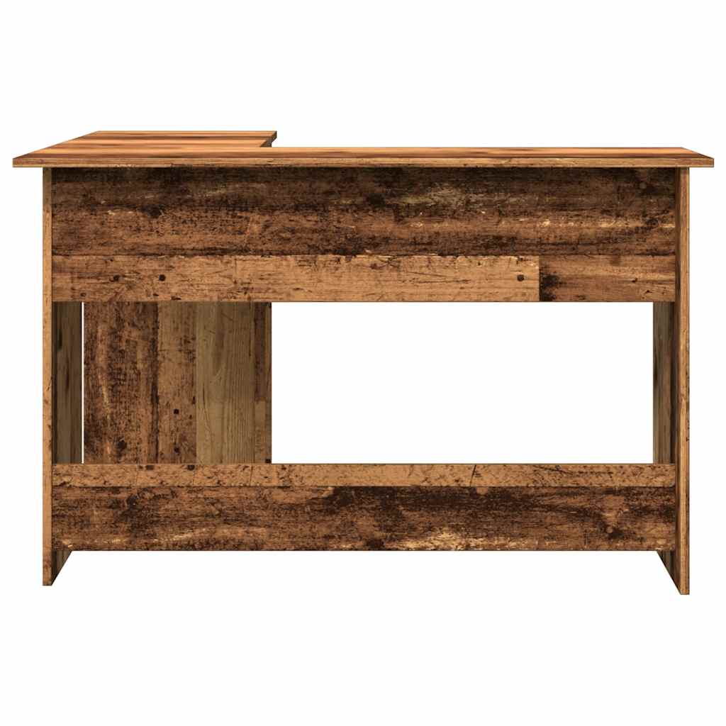 Modern Wooden Home Office L-Shape Corner Computer Desk Table With Open Storage